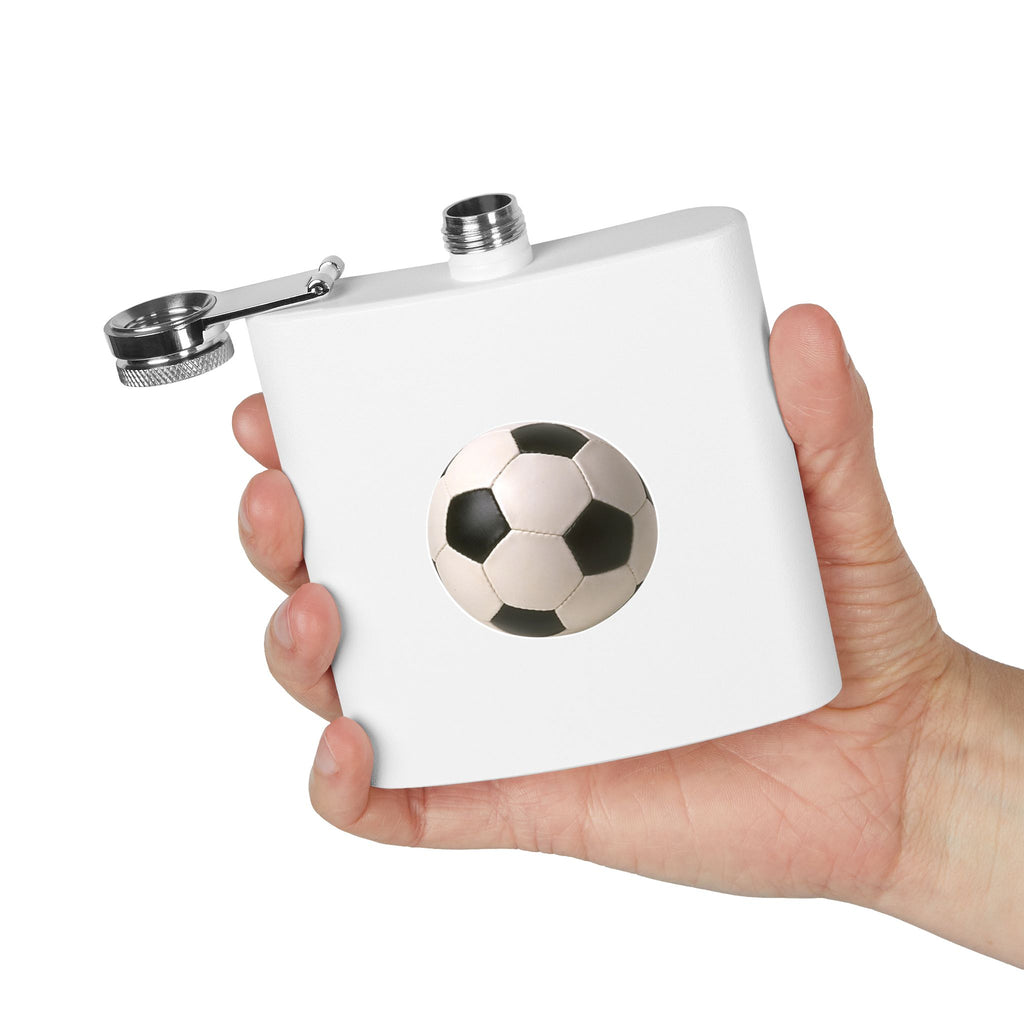 Soccer Stainless Steel Flask, 6oz