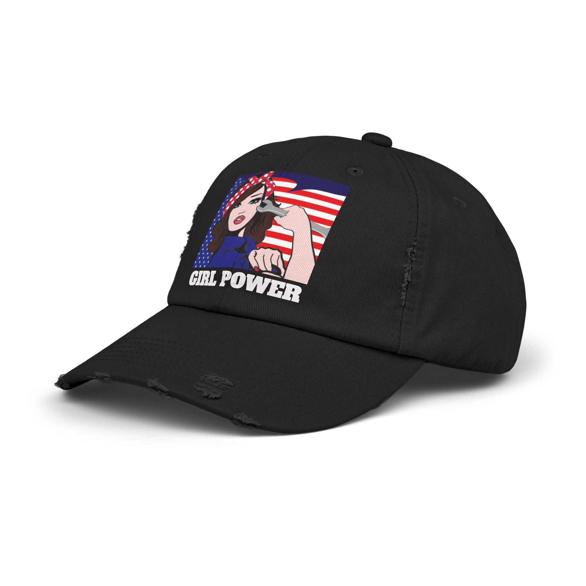Girl Power Distressed Cap