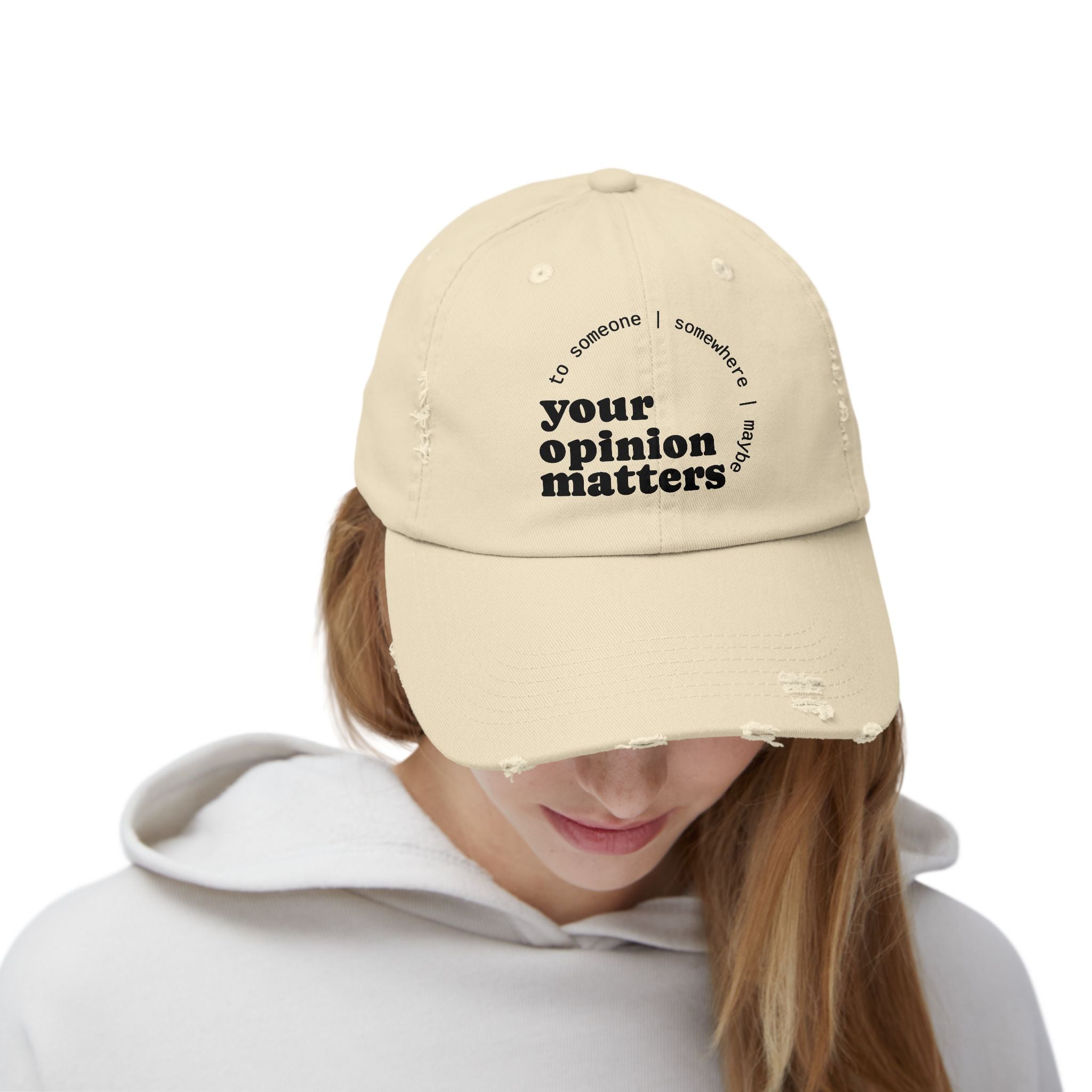 Your Opinion ... Distressed Design Cap