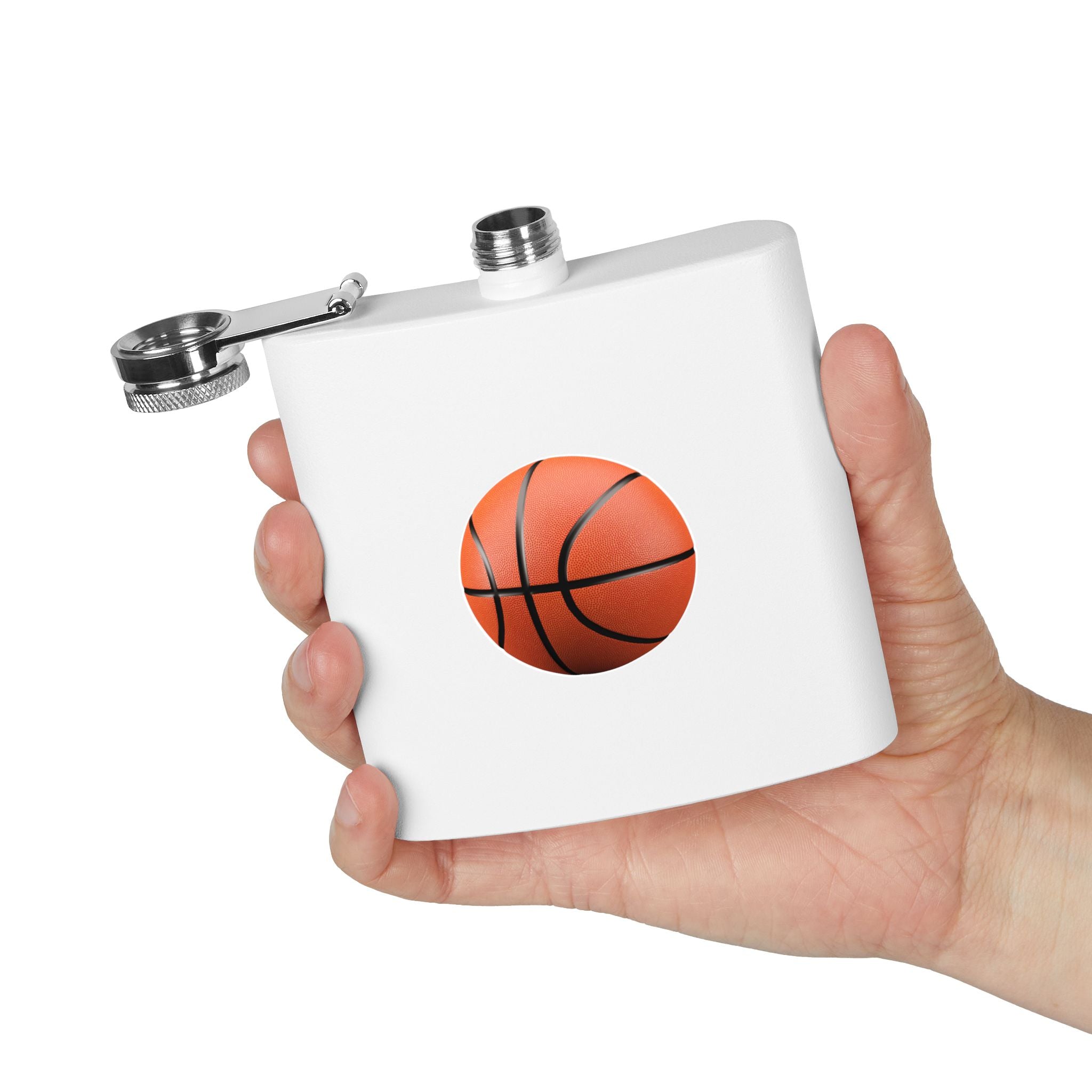 Basketball Stainless Steel Flask, 6oz