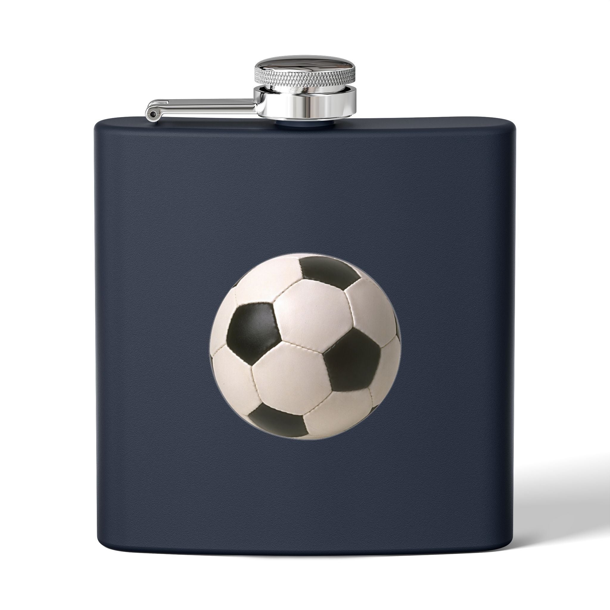 Soccer Stainless Steel Flask, 6oz