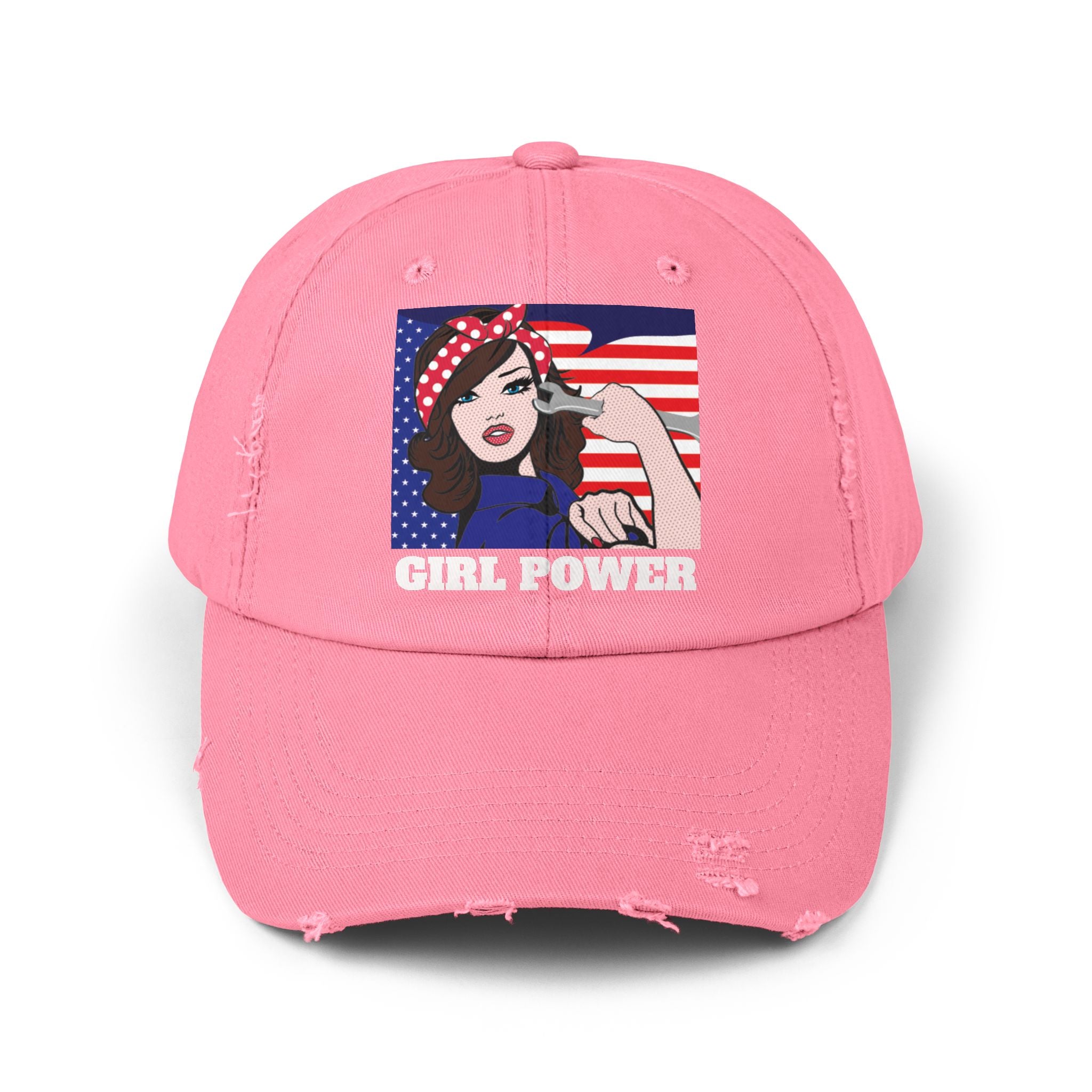 Girl Power Distressed Cap