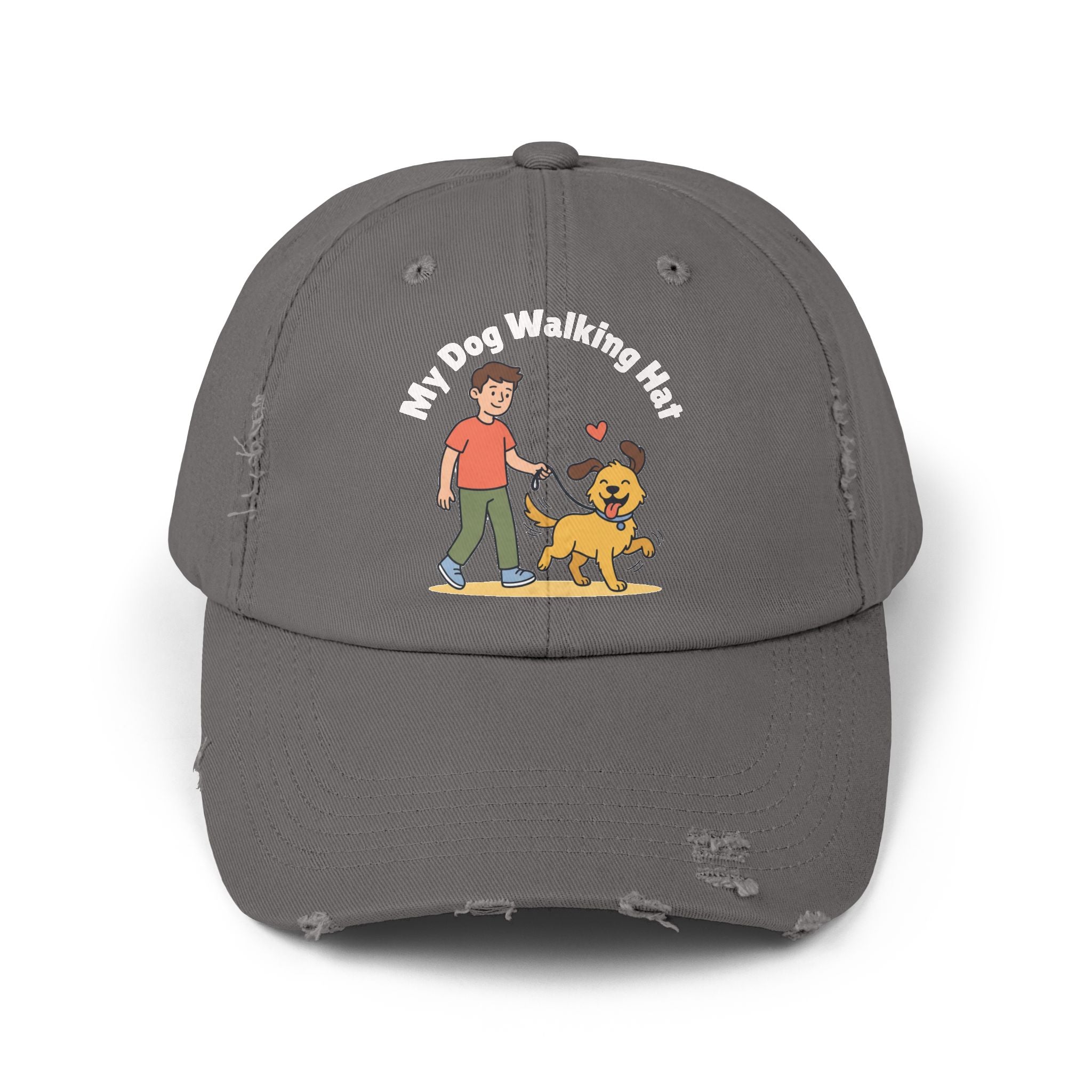 My Dog Walking Distressed Hat