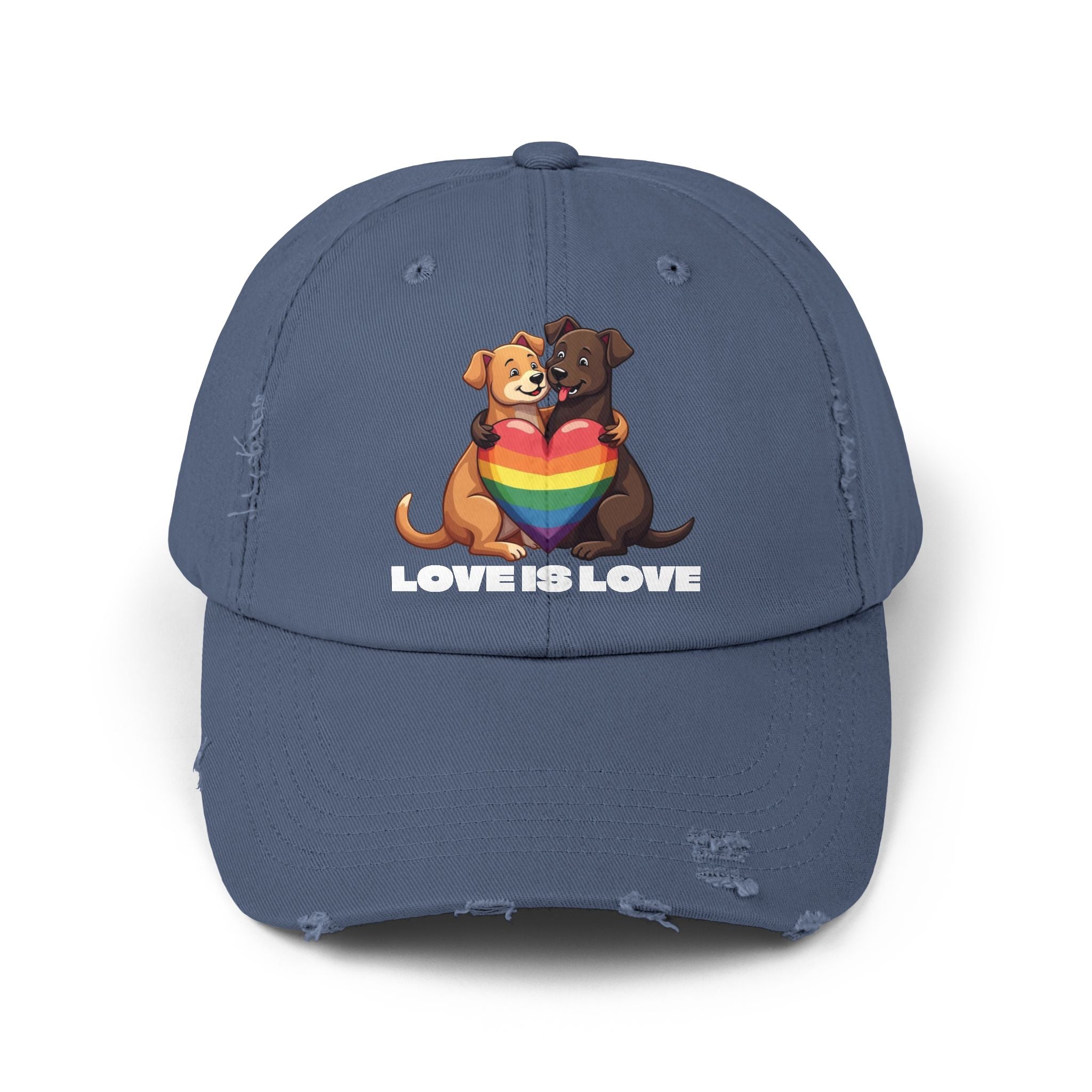 Cap - Puppy Love is Love Distressed Design