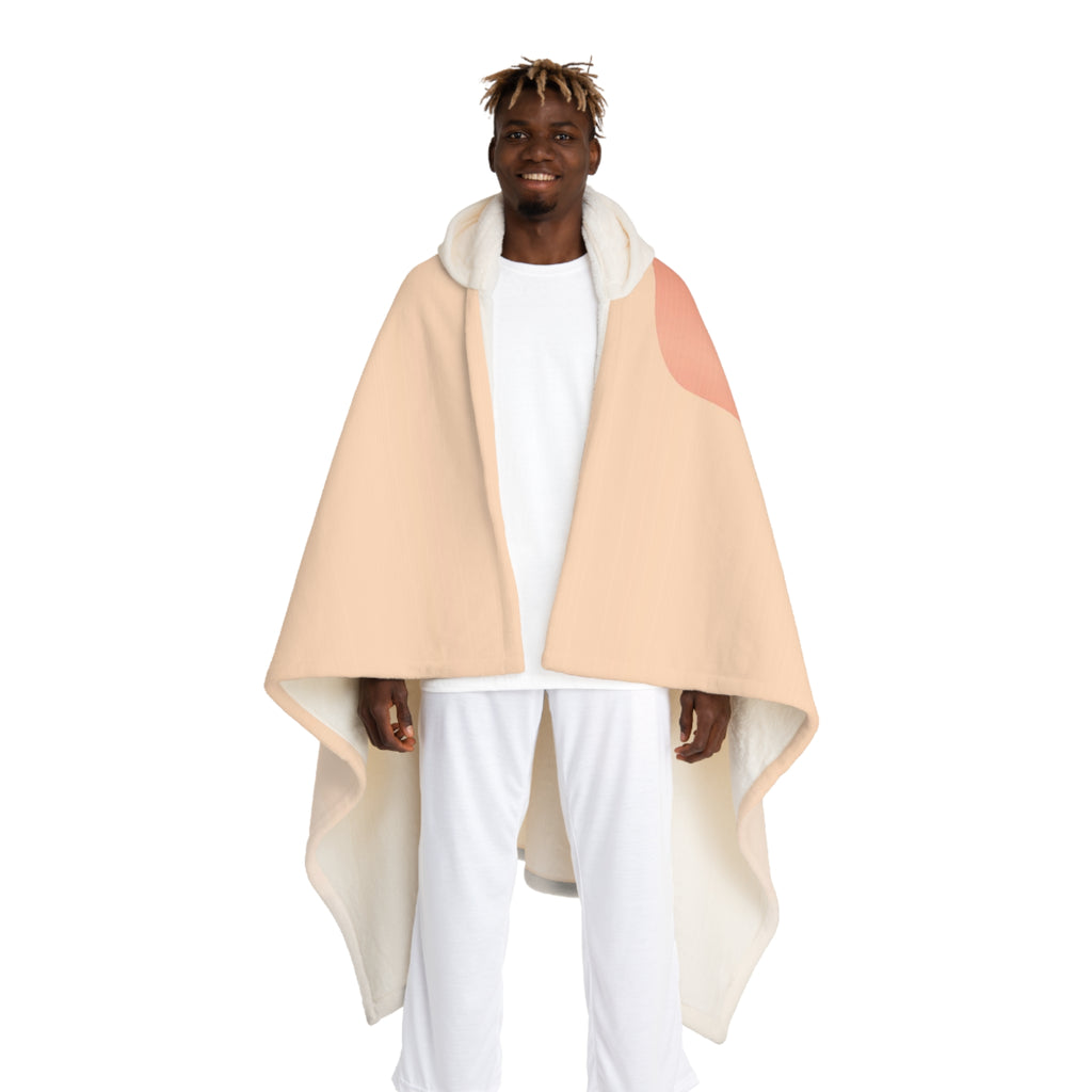 Uterine Cancer Peach Hooded Sherpa Blanket