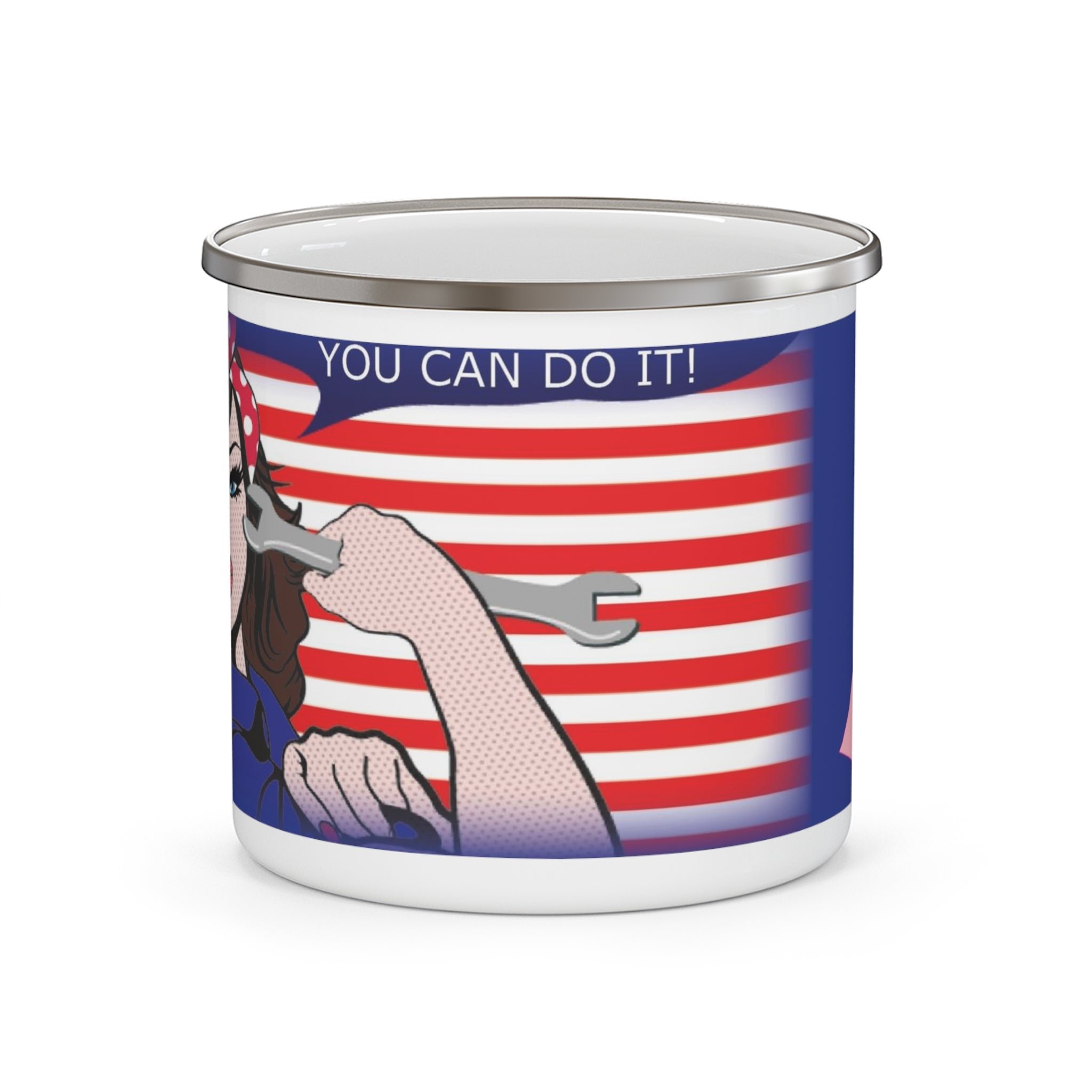 Enamel Camping Mug - Breast Cancer