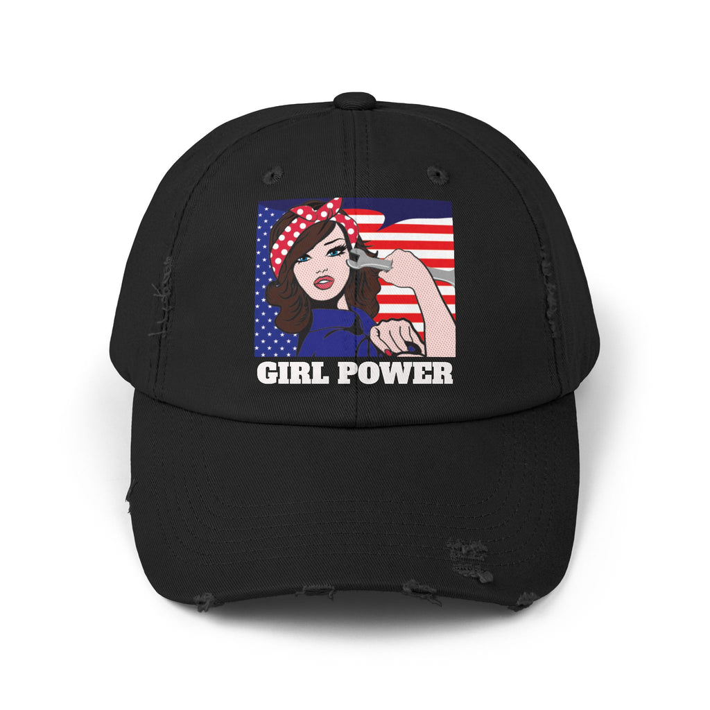 Girl Power Distressed Cap
