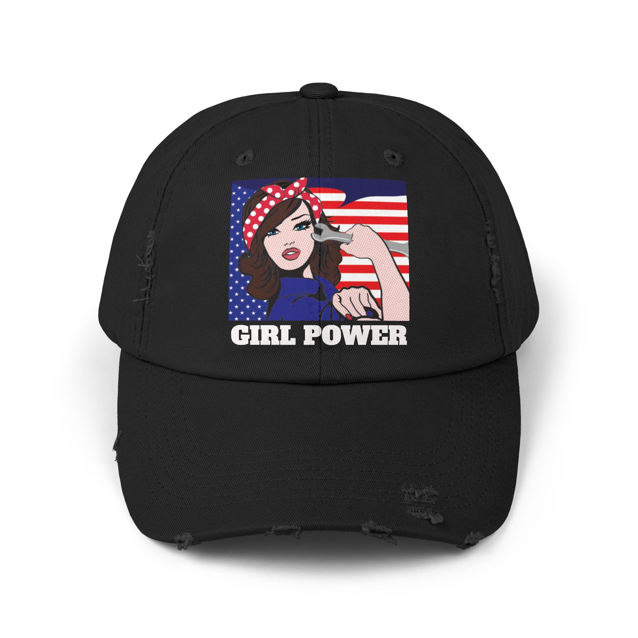 Girl Power Distressed Cap