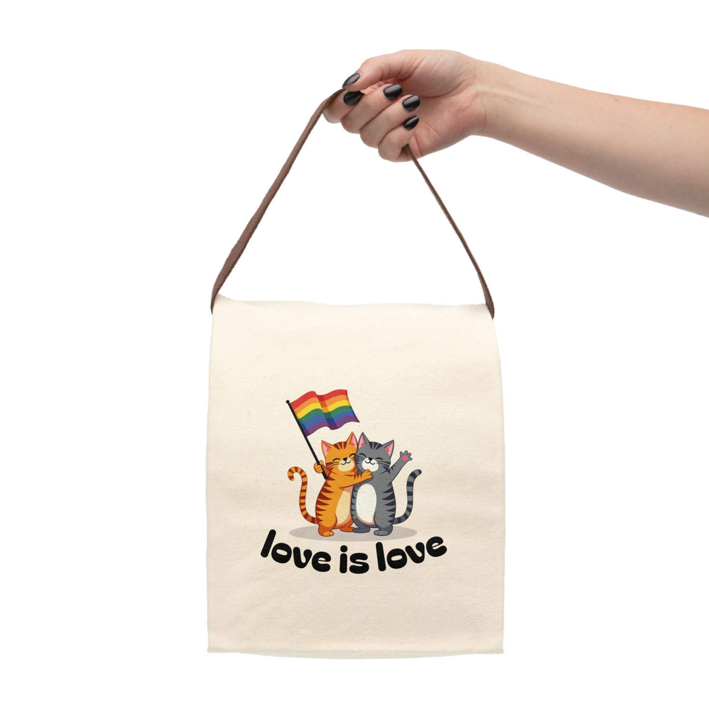 Canvas Lunch Bag Kitty Love is Love