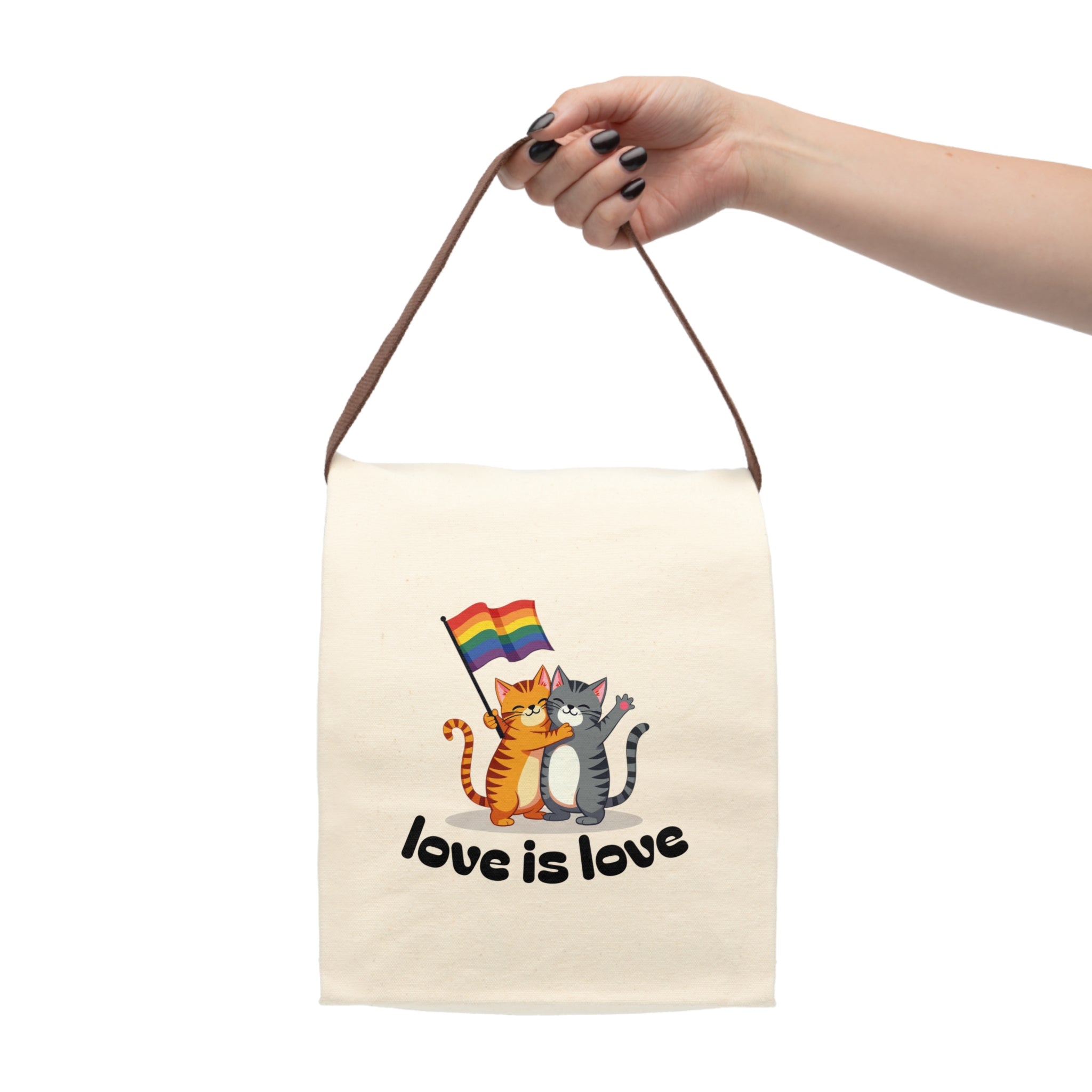 Canvas Lunch Bag Kitty Love is Love