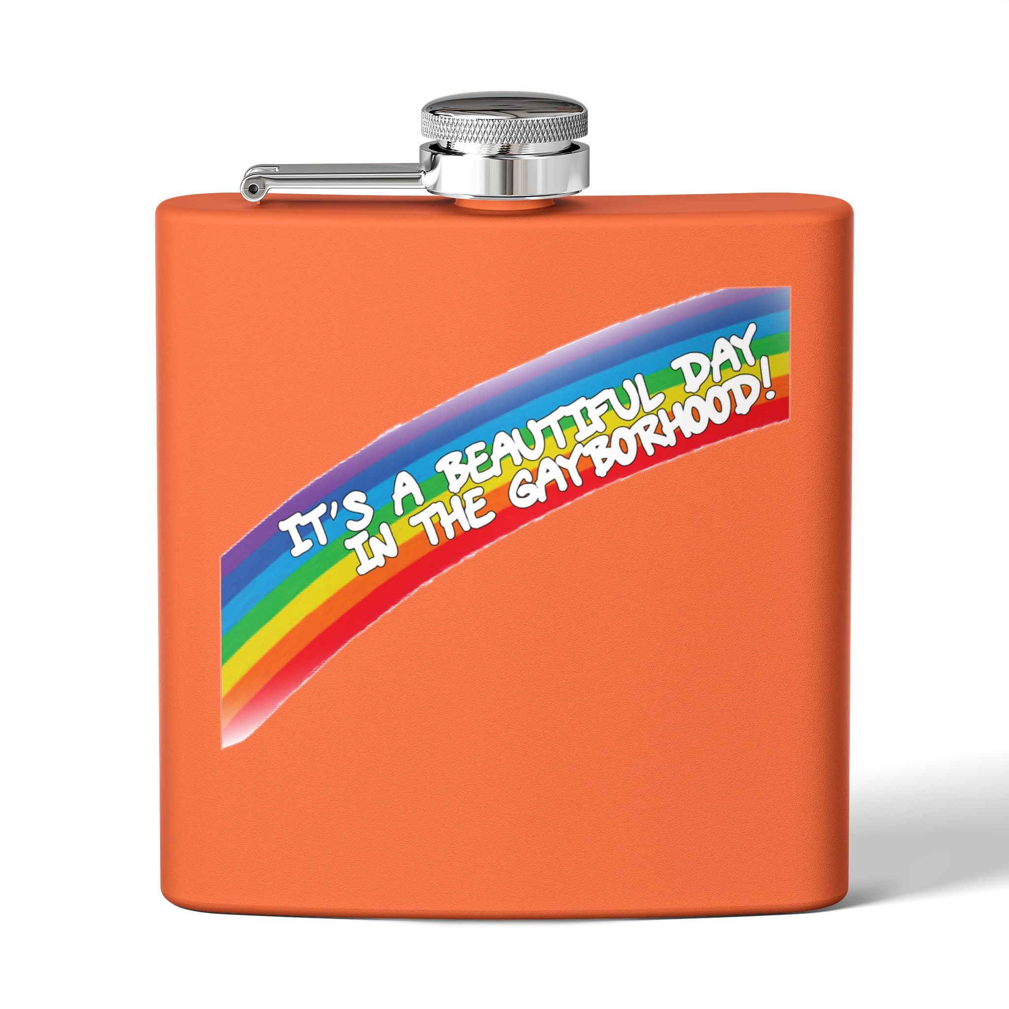 Beautiful Gayborhood Stainless Steel Flask, 6oz