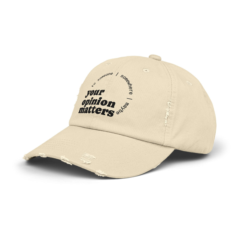 Your Opinion ... Distressed Design Cap