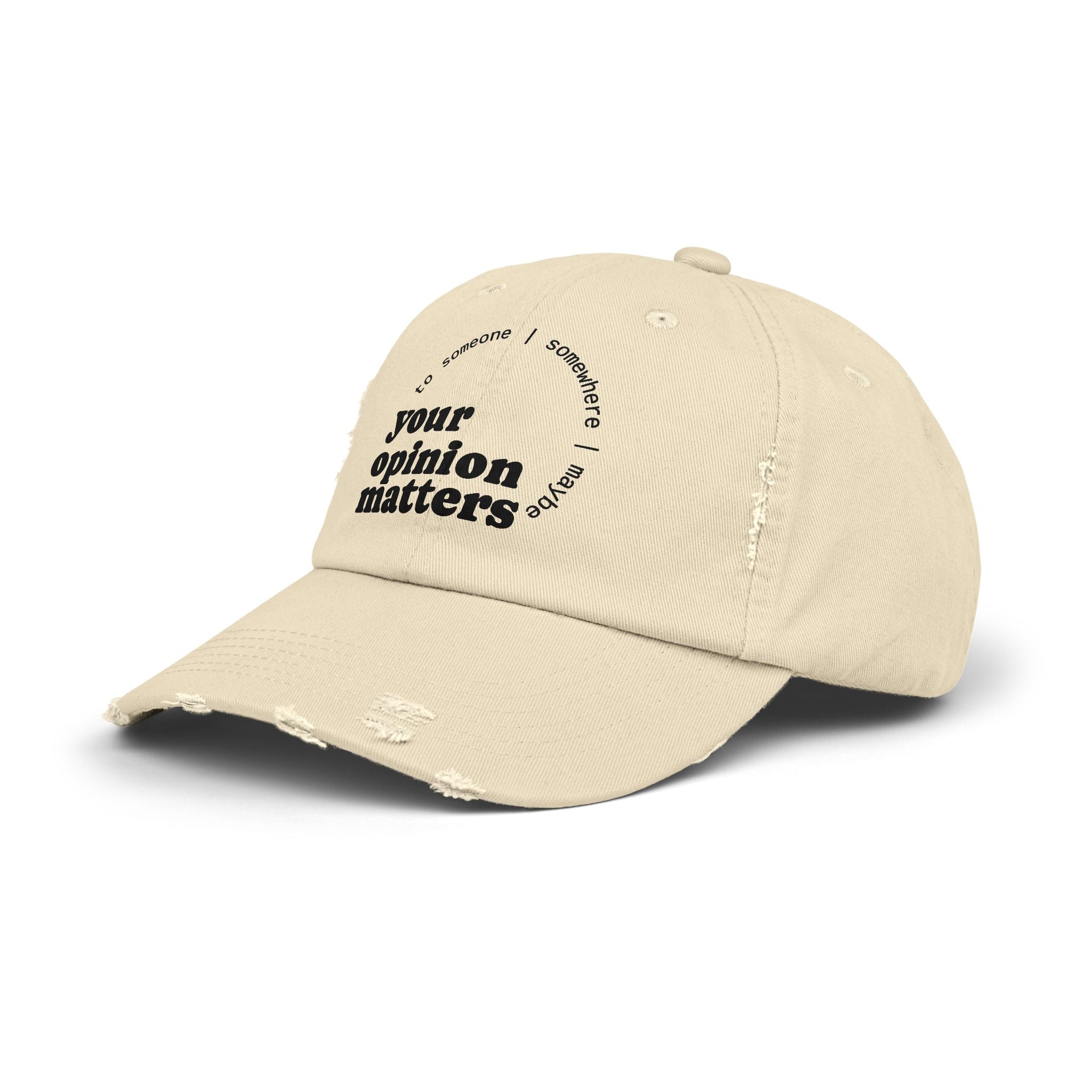 Your Opinion ... Distressed Design Cap