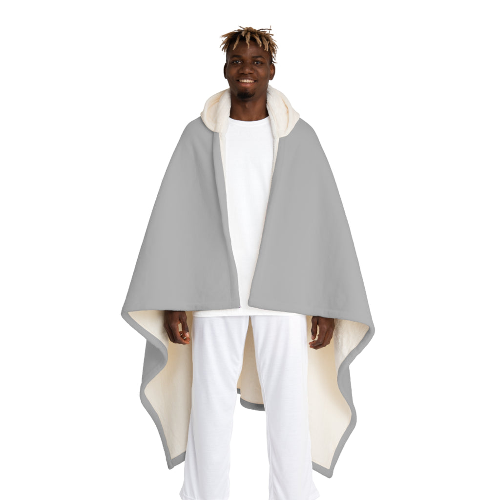 Rainbow "?" Gray Hooded Sherpa Blanket