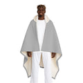 Rainbow "?" Gray Hooded Sherpa Blanket