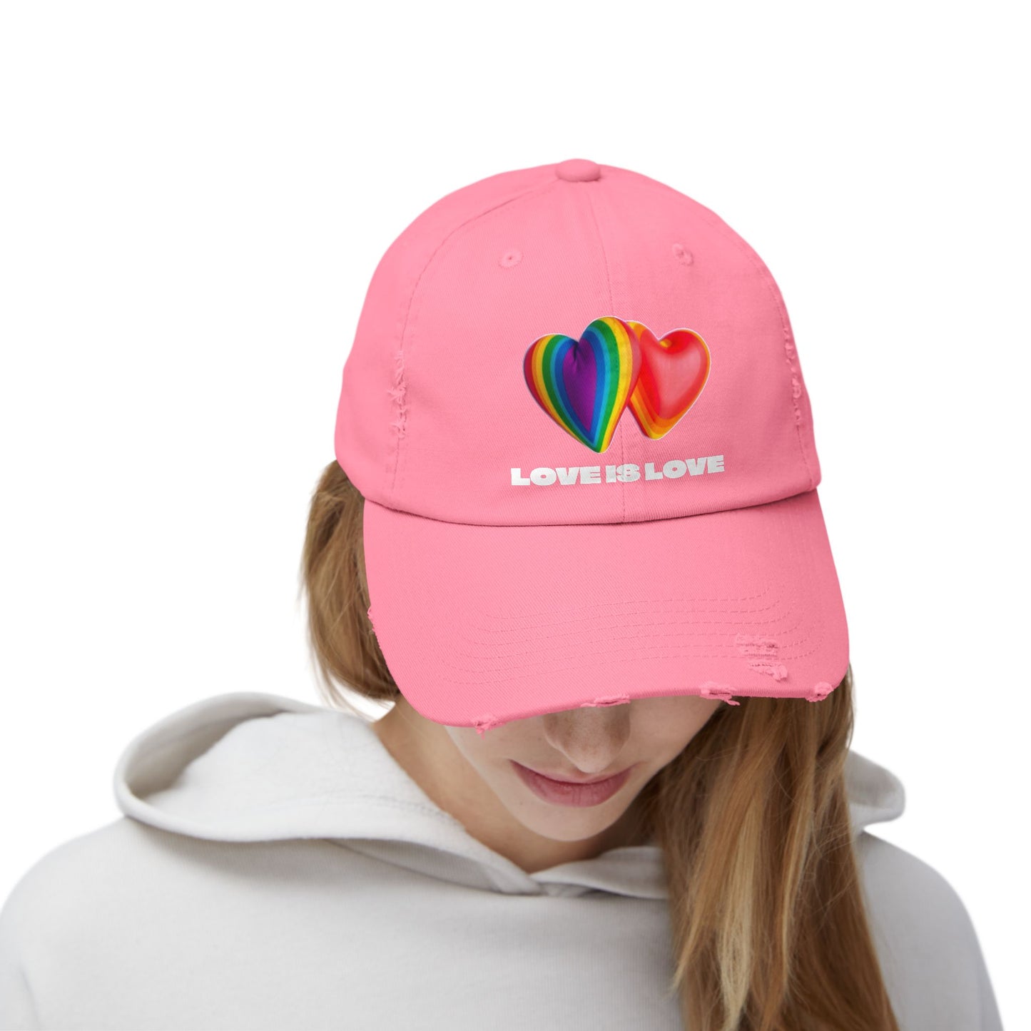 Love is Love Hearts Distressed Design