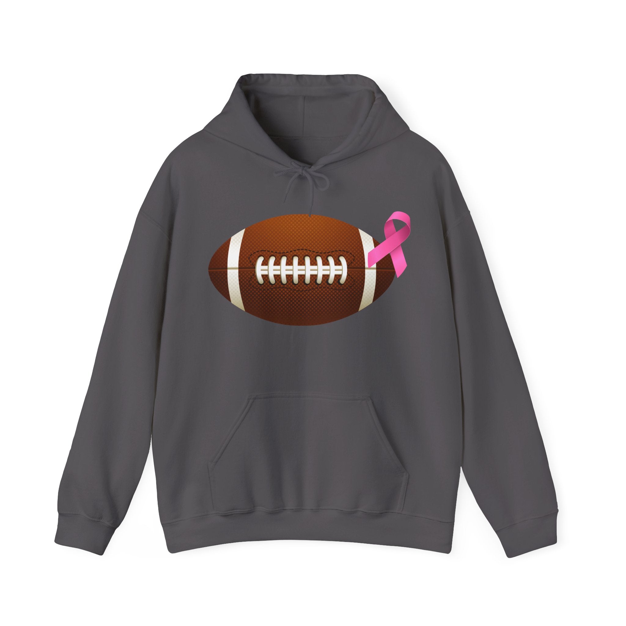 Breast Cancer Football Heavy Blend™ Hoodie