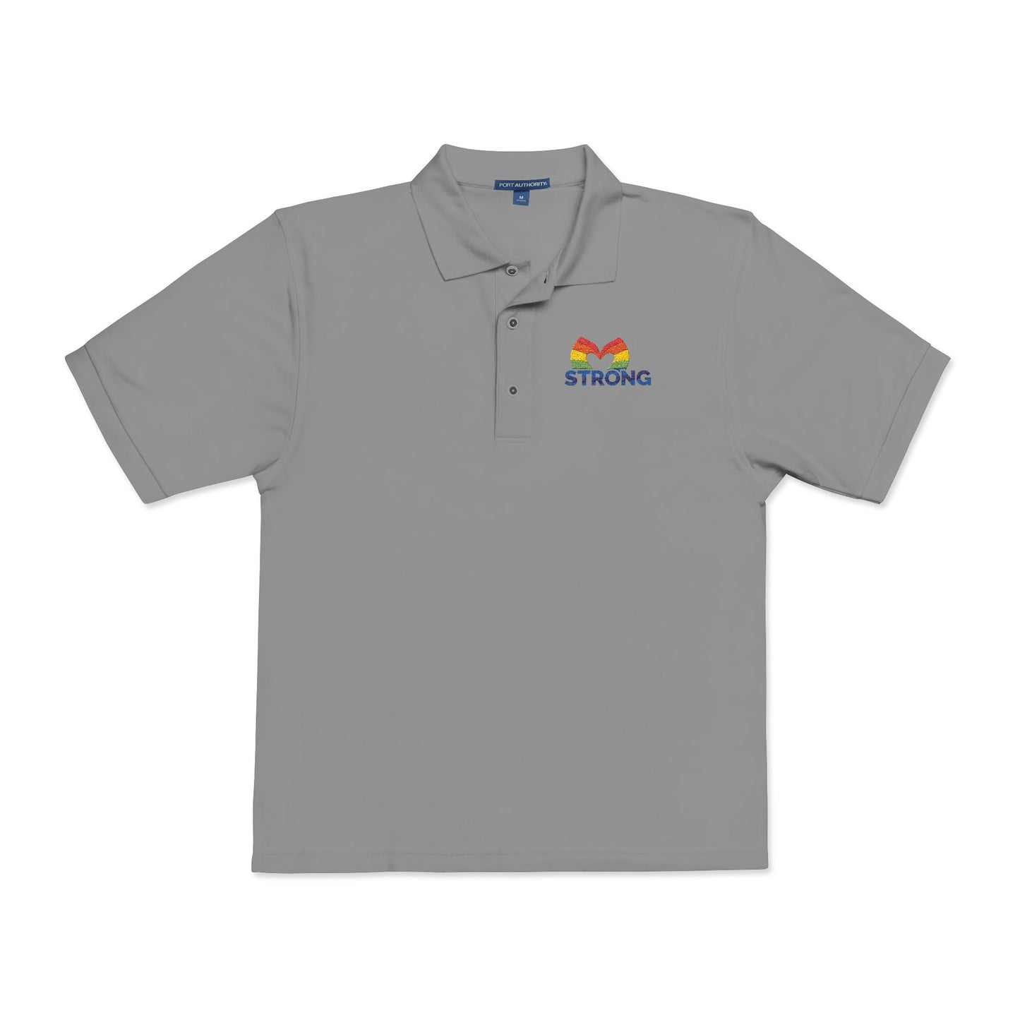 Polo Shirt Rainbow Heart STRONG Embroidery
