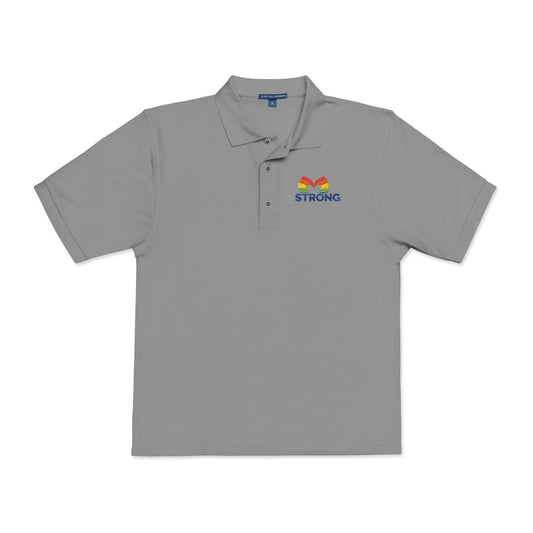 Polo Shirt Rainbow Heart STRONG Embroidery