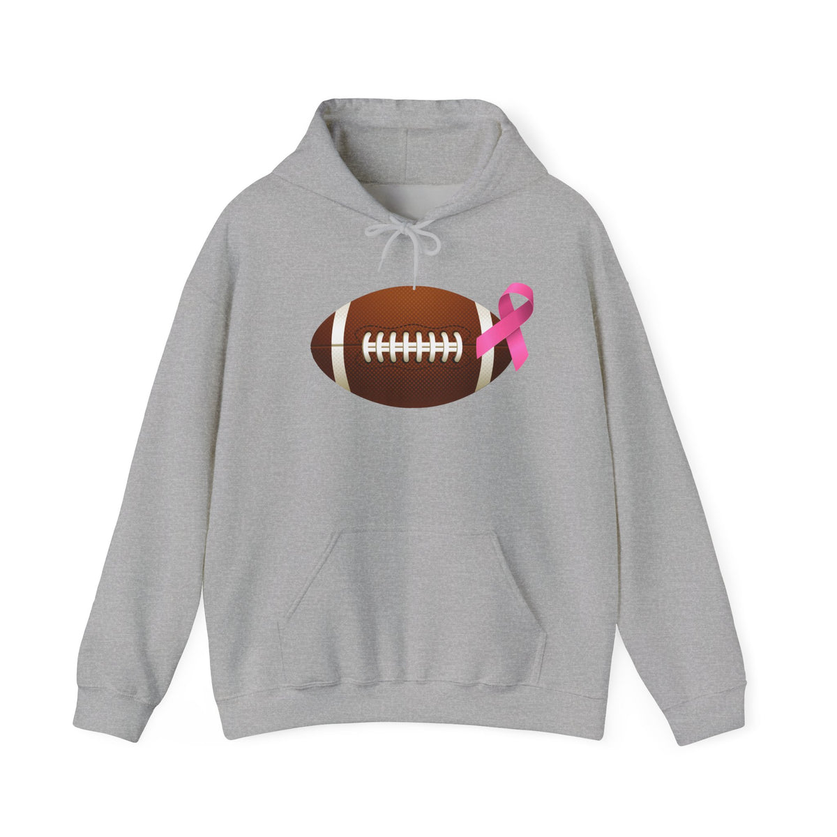 Breast Cancer Football Heavy Blend™ Hoodie
