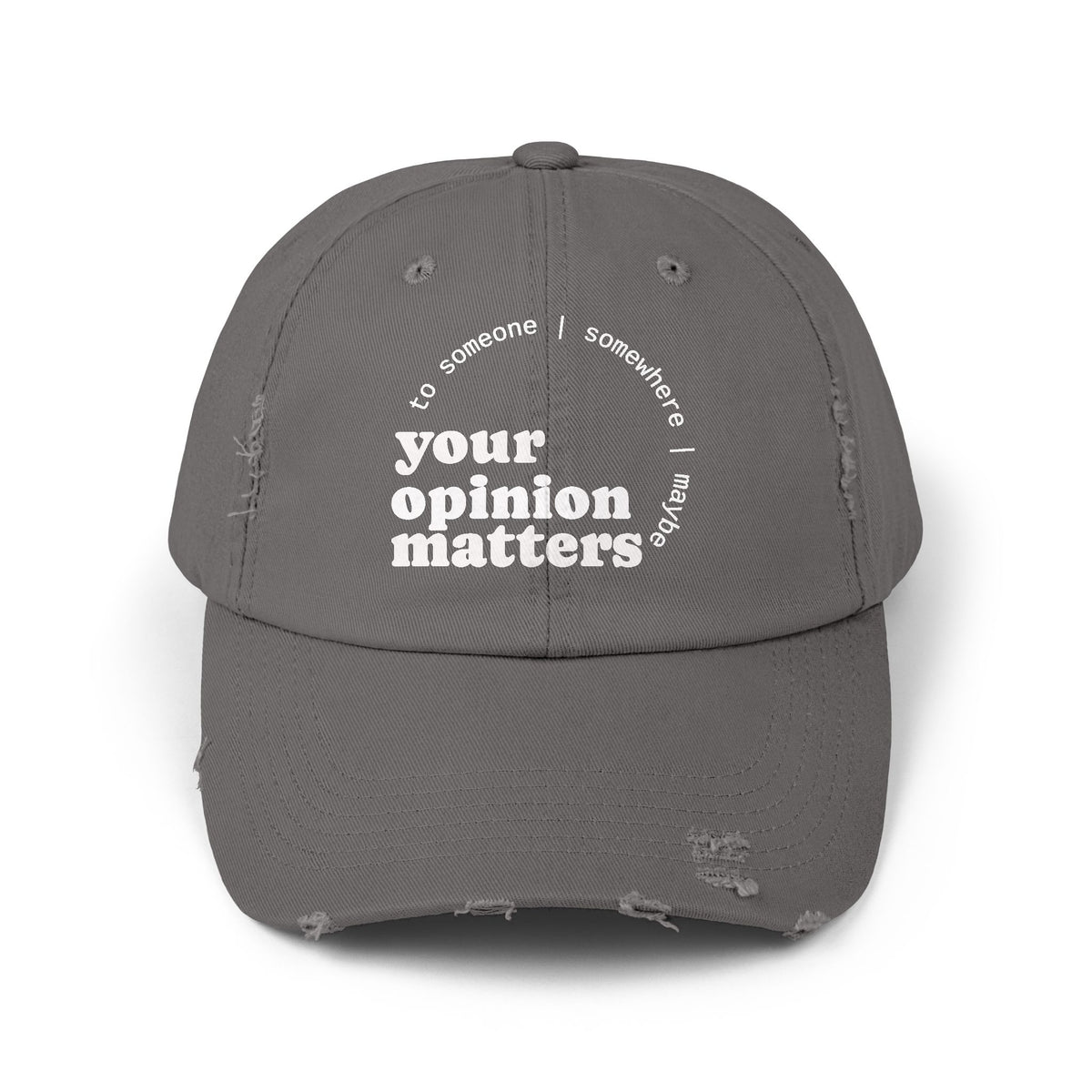 Your Opinion ... Distressed Design Cap