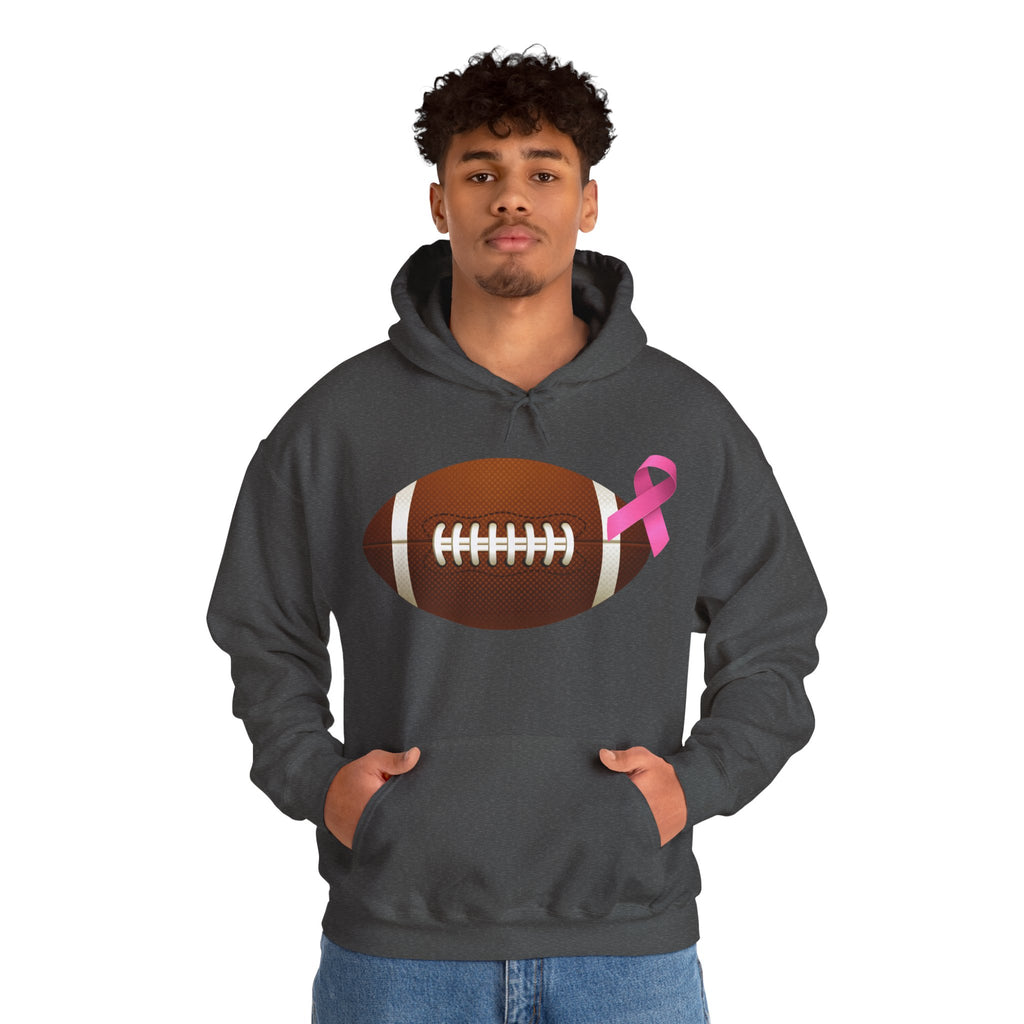 Breast Cancer Football Heavy Blend™ Hoodie