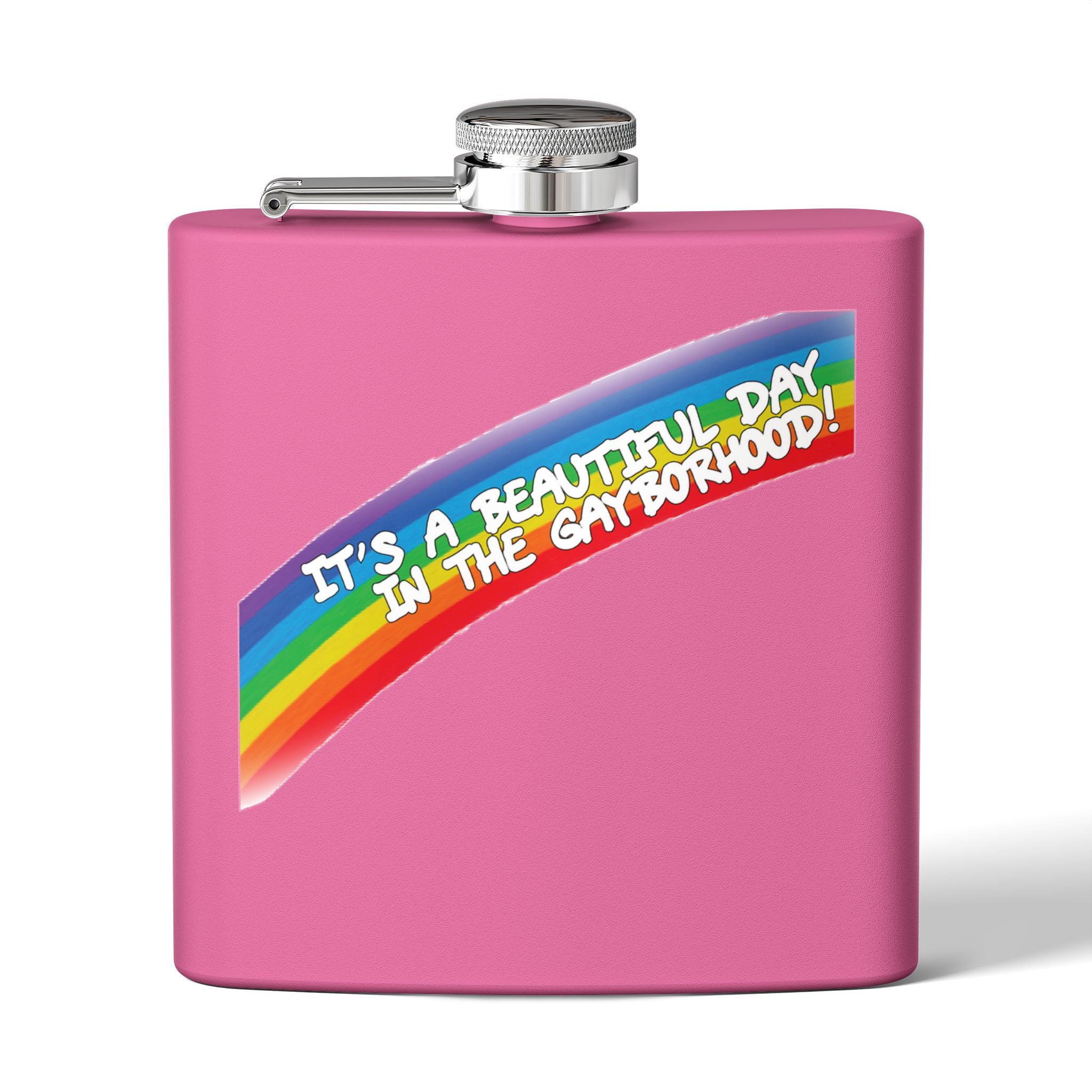 Beautiful Gayborhood Stainless Steel Flask, 6oz