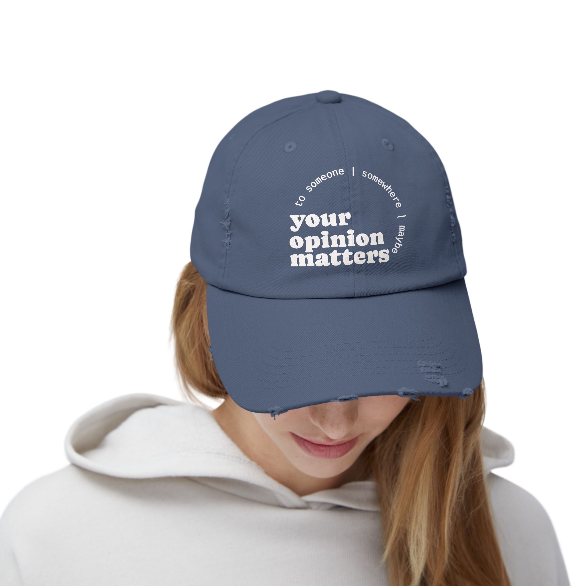 Your Opinion ... Distressed Design Cap
