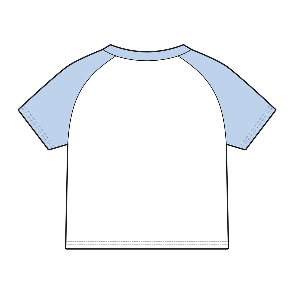 Women's Micro Rib Raglan Baby Tee Rainbow Strong