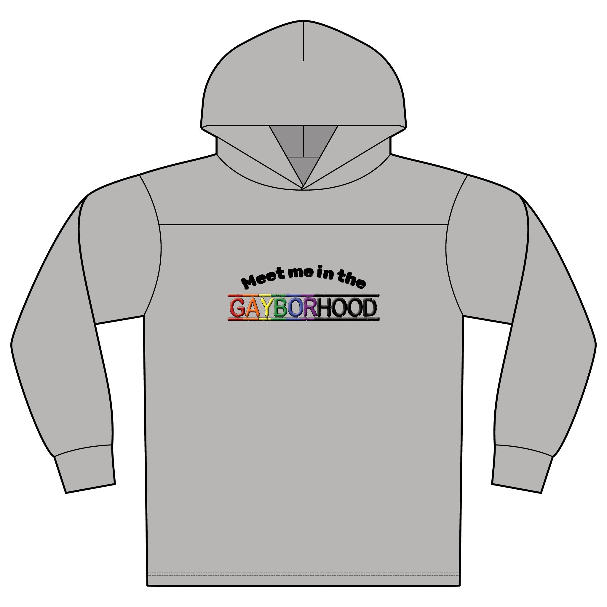 Meet me in the Gayborhood Halftime Long Sleeve Hoodie