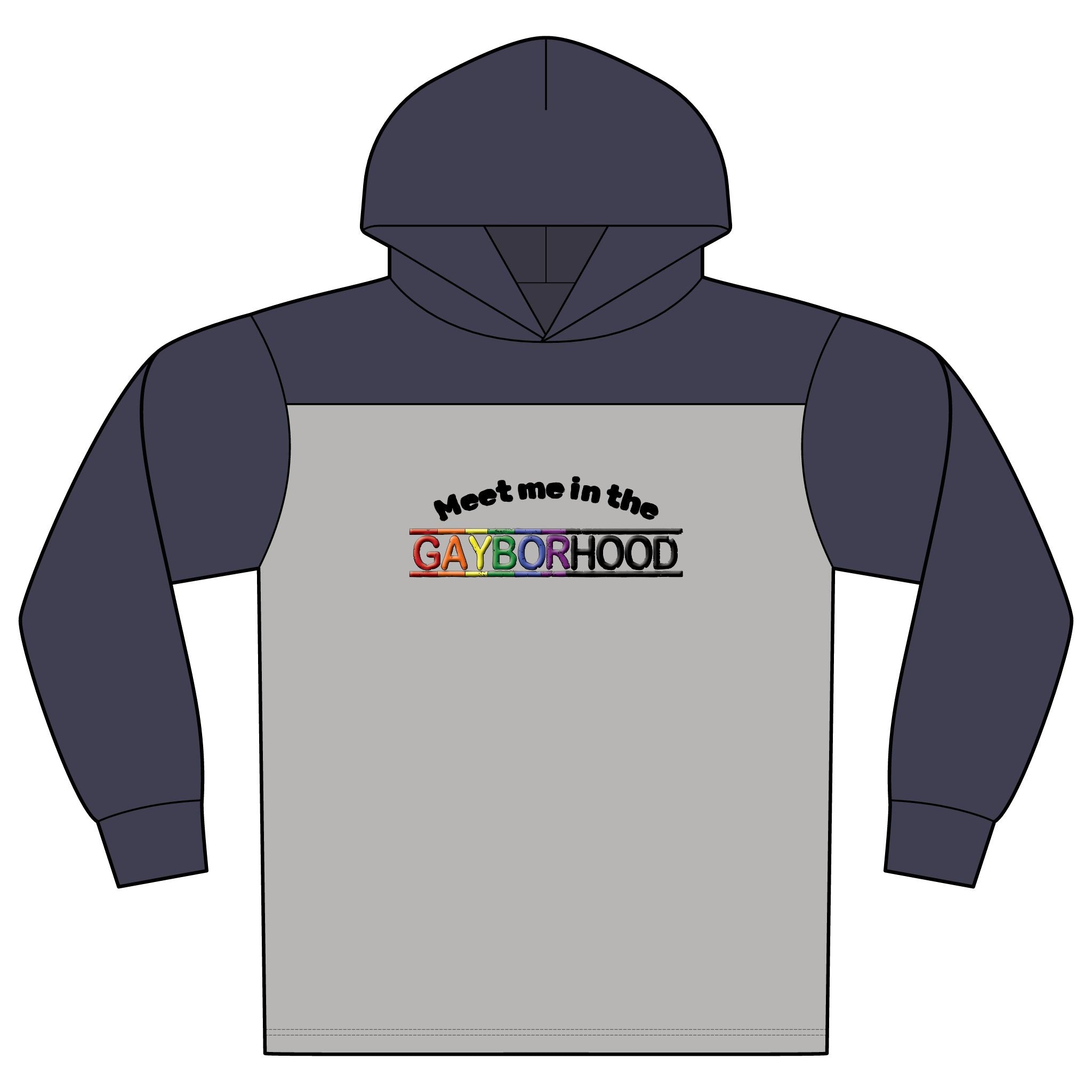 Meet me in the Gayborhood Halftime Long Sleeve Hoodie