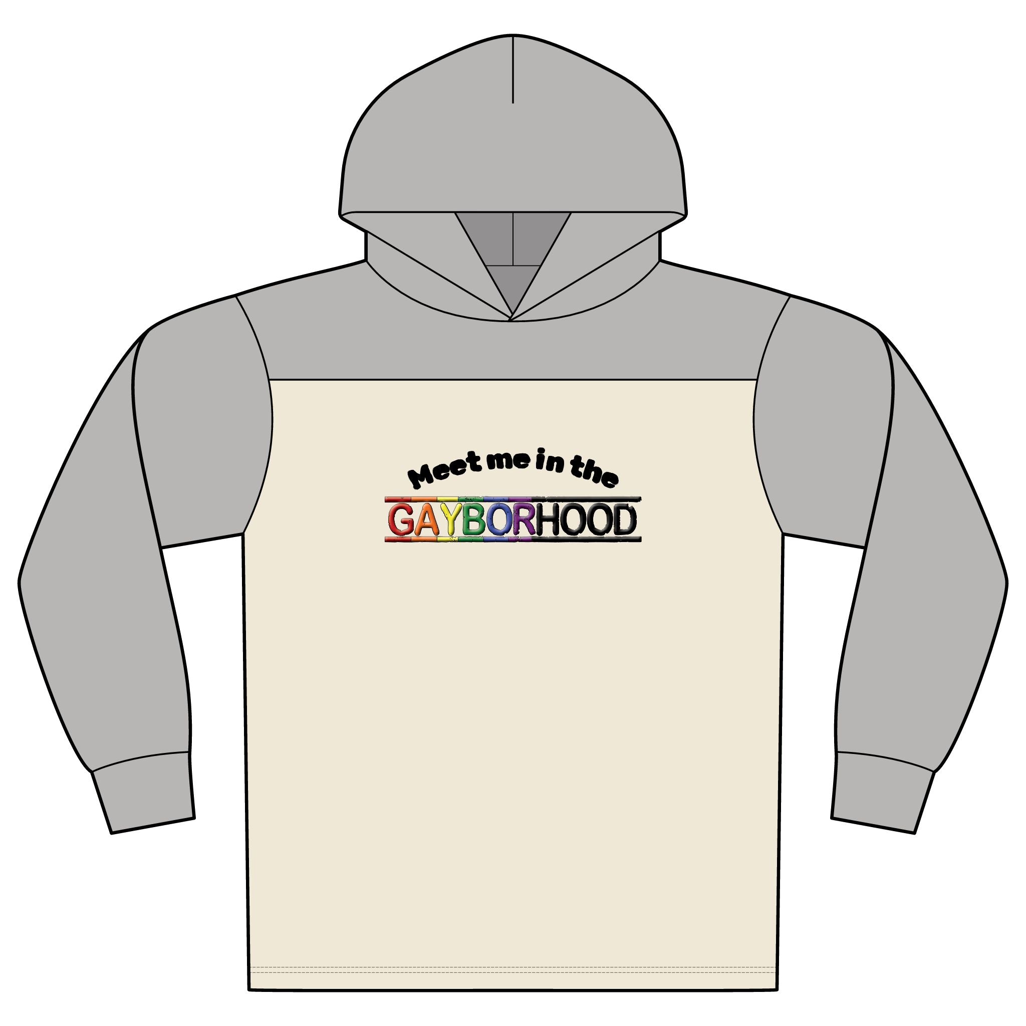 Meet me in the Gayborhood Halftime Long Sleeve Hoodie
