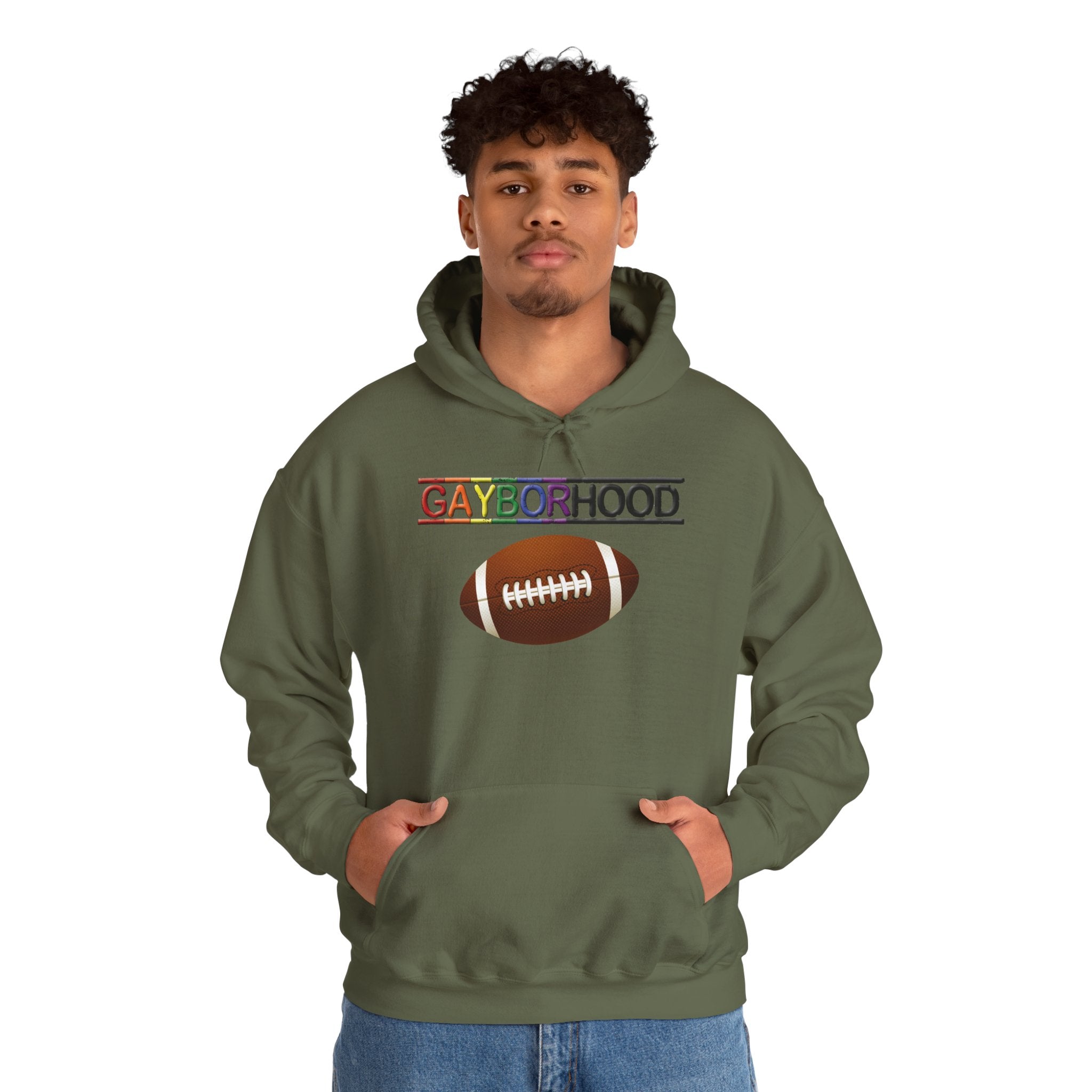 Gayborhood Football Heavy Blend™ Hoodie