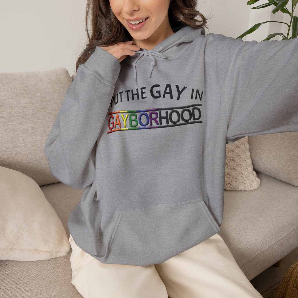 "I put the GAY in" Heavy Blend™ Hoodie