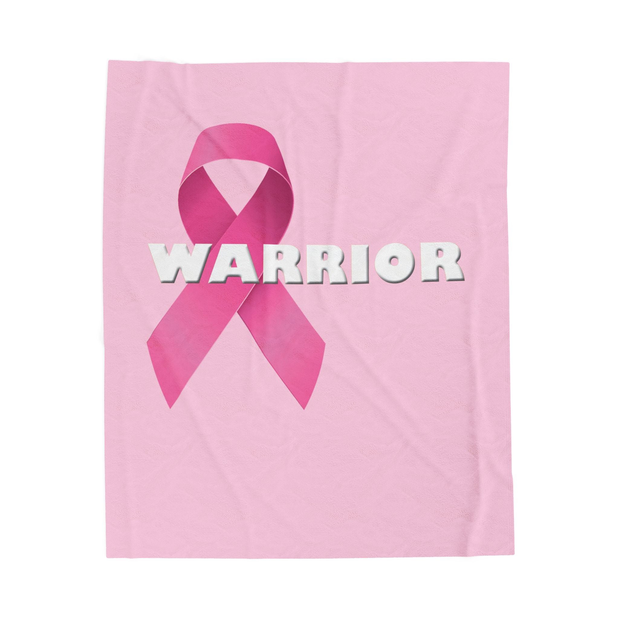 Breast Cancer Warrior Velveteen Plush Blanket